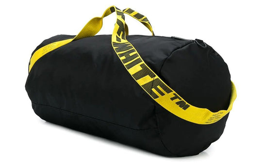 Off-White Industrial strap nylon duffle bag 'Black Yellow' OMNA108E20FAB0011000