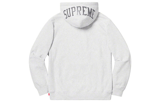 Supreme SS19 Sequin Arc Hooded Sweatshirt AshGrey logo SUP-SS19-456