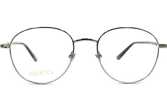 Gucci Round Enamel Ribbon Glasses Sliver GG0392O