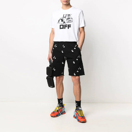 Off-White SS21 Alphabet Logo Printing Short Sleeve White OMAA027R21JER0130110