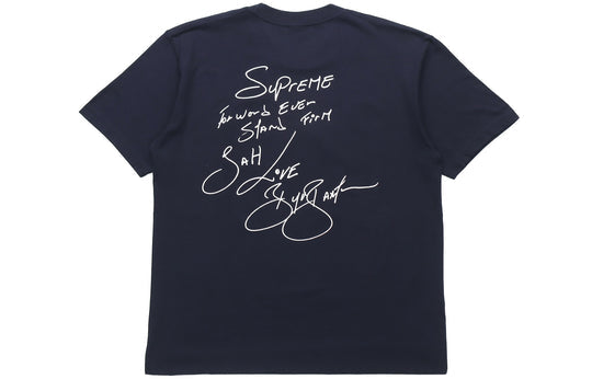 Supreme SS19 Buju Banton Tee Reggae Character Printing Short Sleeve Unisex Navy Blue SUP-SS19-10475