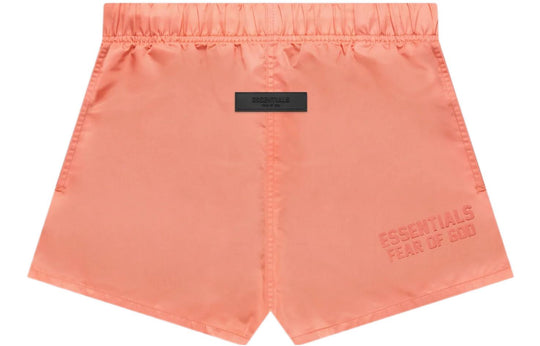 Fear of God Essentials FW22 Nylon Running Shorts Coral FOG-SS22-589