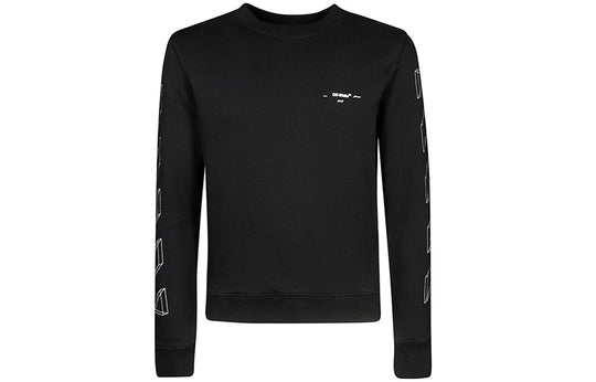 Off-White C O Virgil Abloh 3D Diag Lines Sweater 'Black White' OMBA025E181920021001