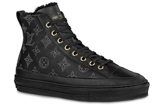 (WMNS) LOUIS VUITTON LV Stellar High-Top Sports Shoes 'Black Monogram' 1A87UV