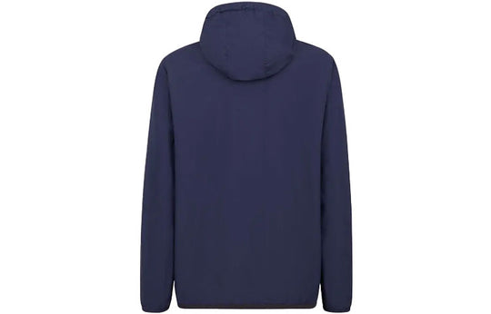 Men's FENDI x K-Way Crossover SS21 Full Print F reversible Hooded Jacket Blue FAA803AERRF0D0C