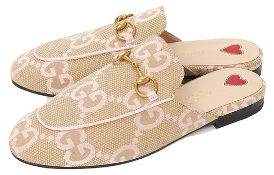 (WMNS) Gucci Jumbo GG Princetown Slipper 'Beige Light Pink' 475094-FABB1-8869