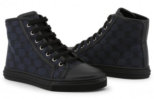 (WMNS) Gucci Monogram Canvas High Top 'Black' 426186-KQWM0-1948