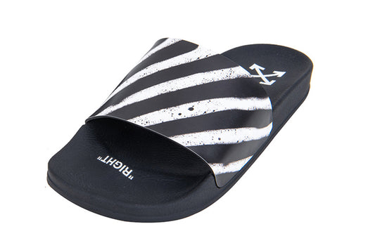 Off-White Sliders 'Graffiti - Black White' 2020 OMIA088R20C220521001