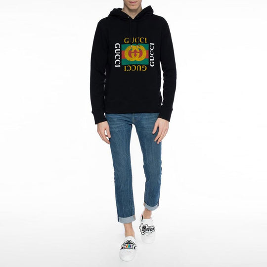 Gucci Vintage Crew Popover Hoody 'Black' 454585-X5J57-1015