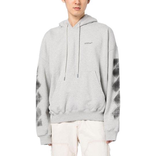 Off-White Jumbo Arrow Boxy Hoodie 'Melange Grey Black' OMBB110S23FLE0010810