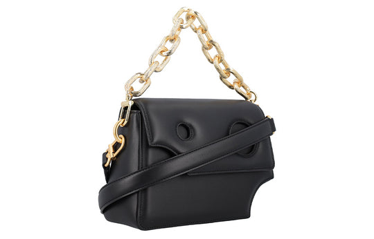 (WMNS) Off-White Logo Print Shoulder Bag 'Black' OWNN043F22LEA0011000