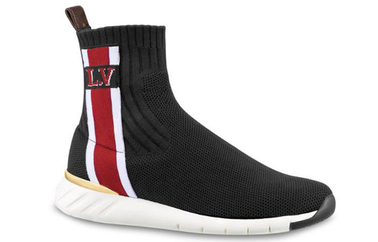 (WMNS) LOUIS VUITTON LV Aftergame High-Top Sports Shoes Black/Red 1A4GKN