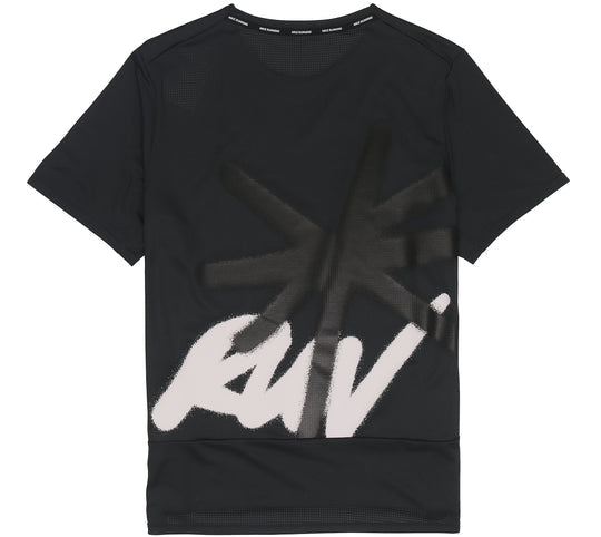 (WMNS) Nike Dri-FIT Rise 365 Spray Painting T-Shirt 'Black White' DD5356-045