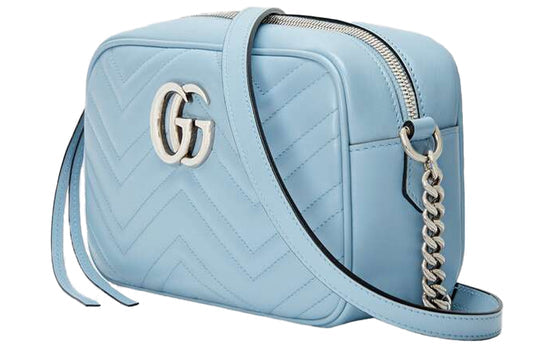 (WMNS) Gucci GG Marmont Series Bag Small-Size Blue 447632-DTD1Y-4928