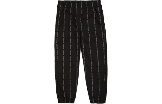 Supreme FW18 Reflective Text Track Pant Black SUP-FW18-942