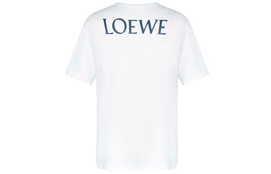 Men's LOEWE AW19 Painting Short Sleeve White H6299720SI
