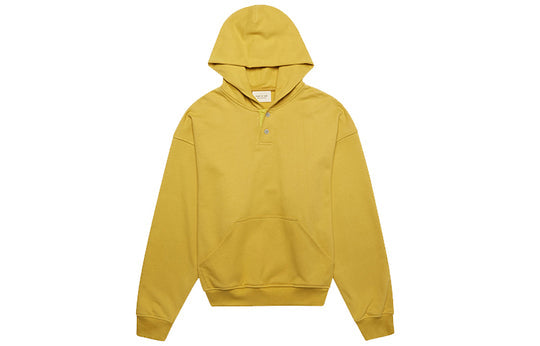 Fear of God Essentials Everyday Henley hooded Button Unisex Yellow FOG-FW19-22