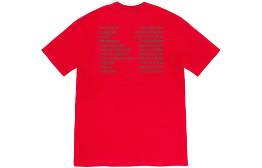 Supreme FW19 Week 1 New Shit Tee Alphabet Logo Short Sleeve Unisex Red SUP-FW19-033