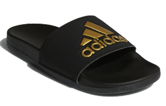 adidas neo Adilette Comfort Gold Slippers 'Black Gold' B41742