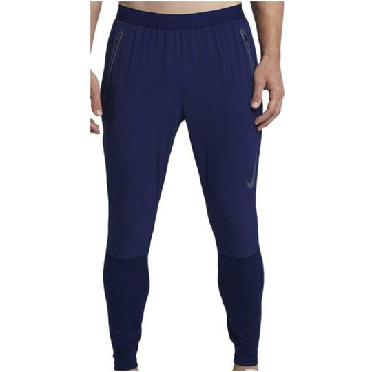 Men's Nike Living Series Solid Color Logo Printing Breathable Training Tight Sports Pants/Trousers/Joggers Dark Blue 928584-478