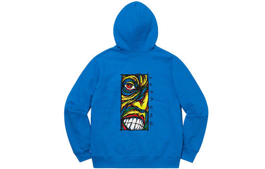 Supreme FW19 Week 13 Disturbed Zip Up Hooded Sweatshirt Bright Blue SUP-FW19-10689