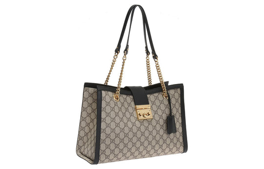 (WMNS) Gucci GG Padlock Series Single-Shoulder Bag Middle-Size Creamy/Brown 479197-KHNKG-9769