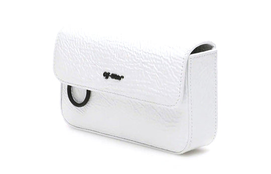 Off-White Leather Shoulder Messenger Bag White OMNA032S20H610200100