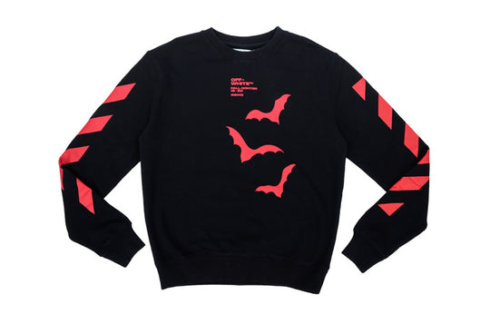 Off-White Bats Logo Round Neck Slim-Fit Sweater OMBA025E19D250071020