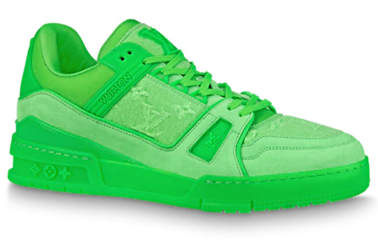 LOUIS VUITTON x Virgin Abloh Trainer Sneakers 'Neon Green with Monogram Fabric' 1A8KD8