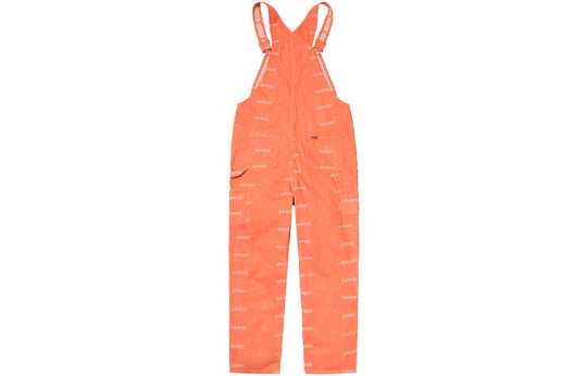 Supreme SS19 Logo Denim Overalls Orange logo SUP-SS19-667
