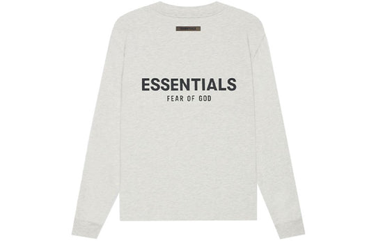 Fear of God Essentials SS21 Long Sleeve Tee Light Heather Oatmeal FOG-SS21-598