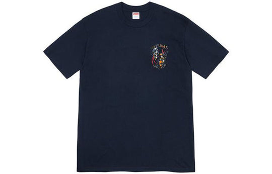 Supreme SS20 Week 1 Laugh Now Tee Printing Short Sleeve Unisex Navy Blue SUP-SS20-043