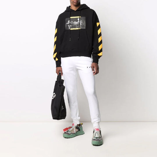 Off-White FW21 Painting Printing Unisex Black OMBB037F21FLE0111084