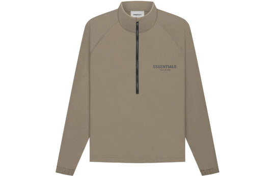 Fear of God Essentials FW21 Half Zip Track Jacket Harvest FOG-FW21-017