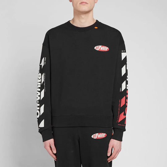 Off-White SS19 Diagonals Crew Neck Sweater OMBA035S190030061020