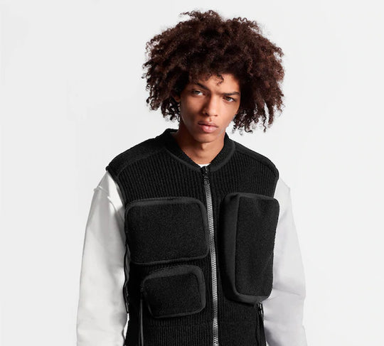 Men's LOUIS VUITTON 3D Multiple Pockets Vest Black 1A5V4