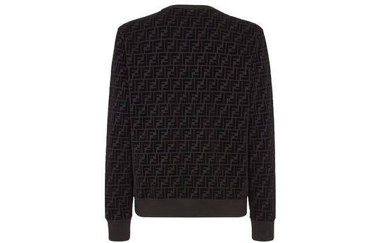 FENDI SS21 Round Collar Long Sleeve Male Black FY1077AFRJF0ABB