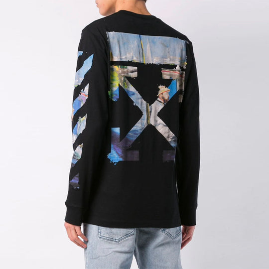 Off-White C/O Virgil Abloh Men'S Black Diag Arrows Long Sleeve T-Shirt OMAB001R191850121088