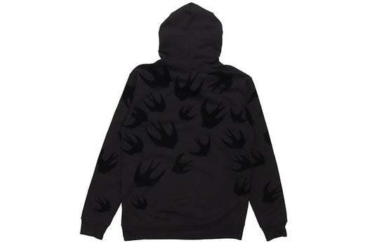 Alexander McQueen Swallow Print Hoodie 'Black' 545412-RLT74-1000