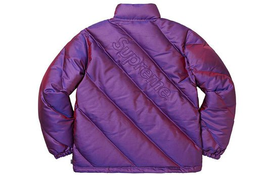 Supreme FW19 Week 11 Iridescent Puffy Jacket Purple SUP-FW19-962