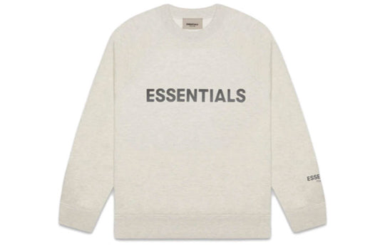 Fear of God Essentials SS20 3D Silicon Applique Crewneck Oatmeal FOG-SS20-287