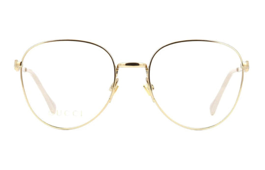 Gucci Horsebit Metallic Round Frame Optical Glasses Frame Gold Color Unisex GG0880O-001