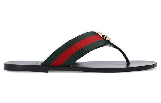 Gucci Thong Sandal With Web 'Black' 630307-H9020-8476