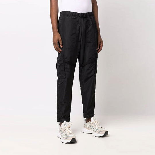 Men's Off-White FW21 Solid Color Cargo Functional Casual Pants/Trousers Black OMCF004F21FAB0021010