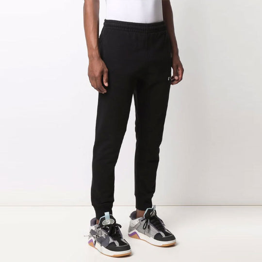 Men's Off-White SS21 Solid Color logo Sports Pants/Trousers/Joggers Black OMCH035F21FLE0011001