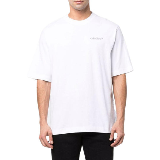 Off-White SS22 Printing Round Neck Pullover Short Sleeve Ordinary Version White OMAA119S22JER0040110