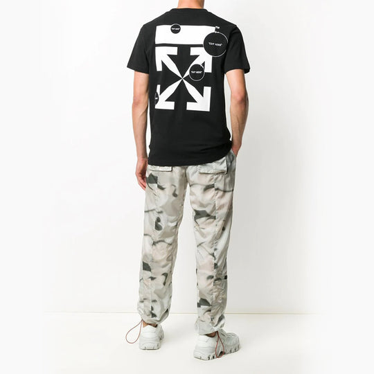 Off-White Cut Here Short Sleeve Black OMAA027F20FAB0091001