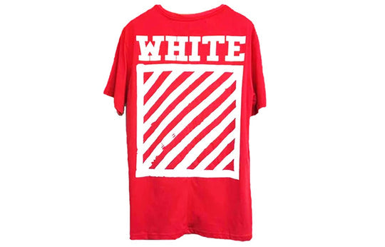 Off-White Brushed Diagonal S/S T-Shirt OMAA002F161850102001