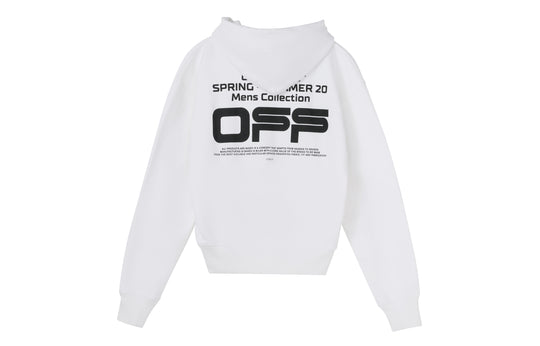 Men's Off-White White Wavy Logo Slogan Printing OMBB037R20E300040110