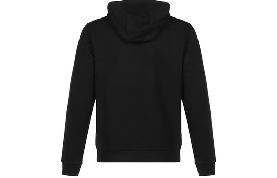 Men's FENDI Logo Embroidered Cotton Fleece Lined Solid Color Black FY0212ACN6F0QA1